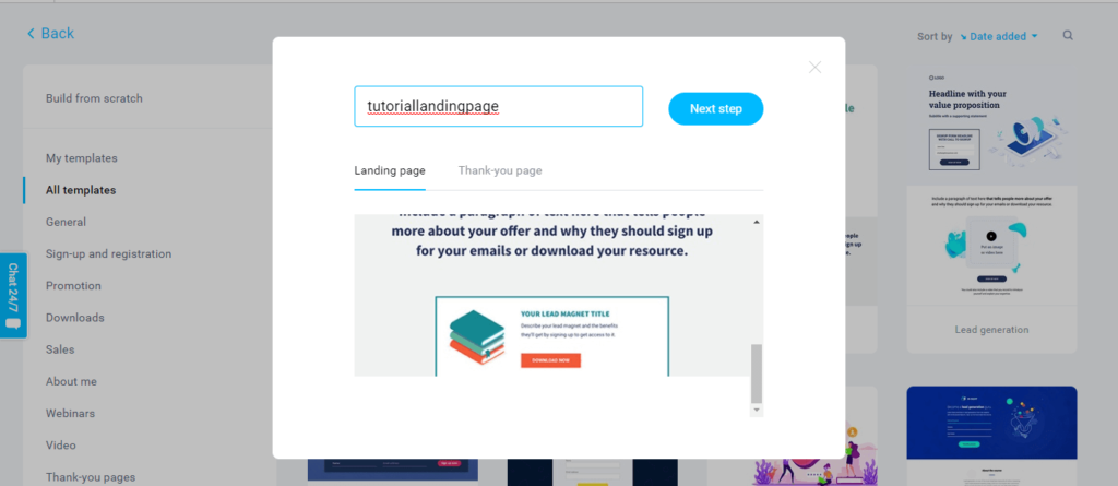Getresponse Tutorial 2021 For Beginners To Email Marketing. 7 landing page