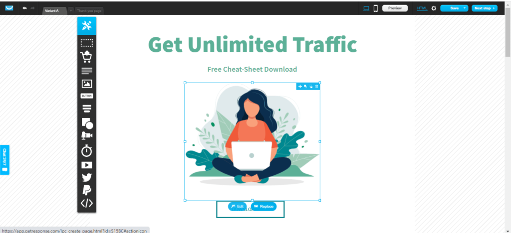 Getresponse Tutorial 2021 For Beginners To Email Marketing. 8 editing a landing page